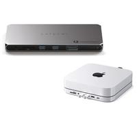 SATECHI Bundle Dock Thunderbolt 4 100W 40Gbps avec Hub USB C Stand 6 en 1 pour Mac Mini (Argent)