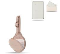 SATECHI Bundle FindAll Traceur GPS pour Bagage (Rose Desert) et Wallet Tracker (Beige) Apple Find My