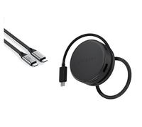 Satechi Bundle Hub USB C Magnetique 7 en 1 avec 100W PD et Cable USB4 V2 Pro 240W 120Gbps