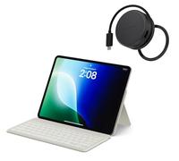 Satechi Bundle OntheGo™ Clavier Bluetooth avec Support réglable Disposition QWERTY US (Beige) et Hub USB C 7 en 1 magnétique