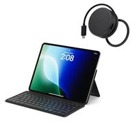 Satechi Bundle OntheGo™ Clavier Bluetooth avec Support réglable Disposition QWERTY US et Hub USB C 7 en 1 magnétique (Noir)