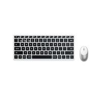 Satechi Bundle Souris M1 Bluetooth 4.2 Rechargeable USB-C 1200 DPI et Clavier Slim X1 Rétroéclairé Multi-Appareils (QWERTY US Argent)
