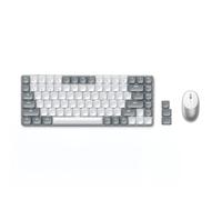Satechi Bundle Souris M1 Bluetooth 4.2 Rechargeable USB-C 1200 DPI et SM1 Clavier Mécanique 75 pour Cent Rétroéclairé (QWERTY US Light Gray White)