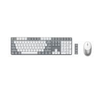 Satechi Bundle Souris sans Fil M1 Bluetooth, 1200 DPI et Clavier Mecanique SM3 108 Touches (QWERTY US Light Gray White)