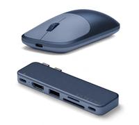 Satechi Bundle Souris sans Fil Slim EX et Hub USB-C Snap 6 en 2 (Indigo) Bundle
