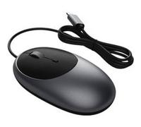 Satechi Souris Filaire C1 en Aluminium, Souris USB C Optique, Câble 1,5 m, DPI Ajustable, Élégante et Ergonomique pour MacBook Air & Pro, PC Portable, iPad et Plus - Gris Sidéral