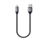 Satechi Câble de Charge USB-A vers Lightning 25 cm, Certifié MFi, Compatible avec Tous les Modèles de la Série iPhone 14 et Antérieurs & AirPods avec Port Lightning - Câble 25 cm