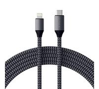 Satechi Câble de Charge USB-C vers Lightning 1,8 m avec Certification MFi, Câble De Charge et Données à 480 Mb/s, Tressé et Résistant pour iPhone 14 et antérieurs avec Connecteur Lightning