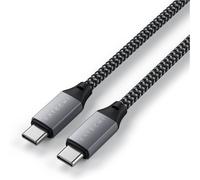 Satechi Câble de Charge USB-C vers USB-C 100W, 25 cm, Transfert de Données 480 Mbps, Nylon Tressé Résistant, Compatible Appareils USB-C, MacBook, iPhone, Galaxy, iPad, PC Portables et plus