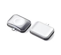 SATECHI Chargeur sans Fil Apple Watch & Airpods Portable 2 en 1 USB C pour AirPods Pro 3 2 1 et AirPods 4 et Antérieurs, Apple Watch Ultra 3, Séries 11 à 1, Base de Charge sans Fil Certifiée MFi