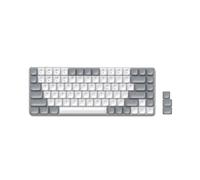 Satechi SM1 Clavier Mécanique 75% Bluetooth à 84 Touches QWERTY US, Rétroéclairé et Rechargeable USB C, Idéal pour Le Gaming, MacBook, PC Portable, Ordinateur et Plus - Gris Blanc