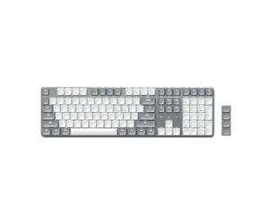 Satechi Clavier Mécanique 75% SM3, QWERTY US, Bluetooth, 108 Touches, Rétroéclairé et Rechargeable, Idéal pour Le Gaming, pour Mac et Windows (Gris Clair, Distribution Américaine)