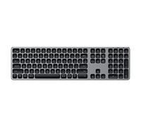 Satechi Clavier sans Fil Bluetooth en Aluminium avec Pavé Numérique QWERTY US, Clavier pour MacBook Pro/Air, iPad Pro/Air Mac, iMac et Plus - Gris, Disposition US