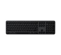 Satechi Clavier sans Fil Slim EX3, QWERTY Américain, Clavier Bluetooth avec Pavé Numérique, Multi-Appareils 4 en 1, Récepteur 2,4 GHz et Rechargeable, pour Mac, Windows et Android - Noir Sidéral