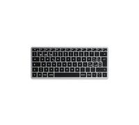 Satechi Clavier sans Fil Slim X1, Disposition QWERTY IT, Clavier Bluetooth Rétroéclairé, Multi-Dispositif pour MacBook Pro/Air, iPad Pro/Air, Mac Mini, iMac et Plus - Gris Sideral