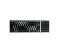 Satechi Clavier sans Fil Bluetooth Slim X2 QWERTY Anglais, Clavier Rétroéclairé avec Pavé Numérique, Multi-Dispositif pour MacBook Pro/Air et Mini, iPad Pro/Air, iMac M1 et Plus - Gris, Layout US