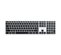SATECHI Clavier Sans Fil Slim X3 QWERTY Anglais, Clavier Bluetooth avec Pavé Numérique, Rétroéclairé, Multi-Dispositif pour MacBook Pro/Air et Mini, iPad Pro/Air, iMac et Plus - Argent, Disposition US