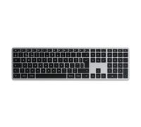 Satechi Clavier sans Fil Slim X3, QWERTY UK, Clavier Bluetooth avec Pavé Numérique, Rétroéclairé et Rechargeable, pour Mac, Windows et Android (Argent, Distribution Britannique)