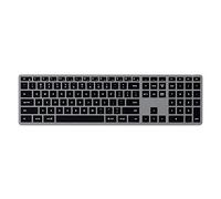Satechi Clavier sans Fil Slim X3 QWERTY US, Clavier Bluetooth avec Pavé Numérique et Rétroéclairé, Multi-Dispositif pour MacBook Air & Pro M4 M3 et Mini, iPad Air & Pro, iMac et Plus - Gris