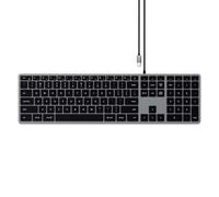 Satechi Clavier Slim W3 Filaire USB-C Rétroéclairé QWERTY avec Pavé Numérique