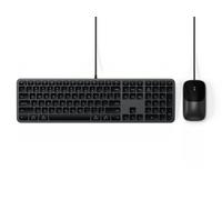 SATECHI Combo Clavier et Souris Filaire Slim CLX3 , USB-C Plug and Play, Idéal pour Bureau, Compatible avec Mac, Windows et Android - Noir Sidéral