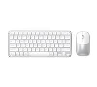 Satechi Combo Clavier et Souris sans Fil Slim CEX1, QWERTY US, Argent | Distribution Américaine, Bluetooth multi-appareils, récepteur USB-C, pour Mac, Windows et plus