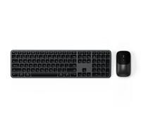 SATECHI Combo Clavier et Souris sans Fil Slim CEX3 , Taille Complète, Bluetooth Multi-Appareils et Récepteur USB-C, pour Mac, Windows - Noir Sidéral