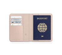 Satechi Protège-passeport avec Apple Find My – 4 fentes, recharge sans fil, RFID – Rose Désert