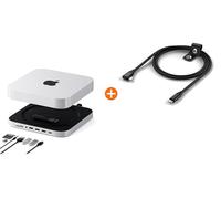 SATECHI Hub Mac Mini avec Boîtier SSD NVMe et Câble USB-C 240W à Angle Droit