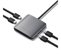 SATECHI Hub USB C, 4 en 1, Adaptateur Multiport avec Charge PD 100W, Ports de Données USB 3.2 à 10Gbps, en Aluminium Résistant pour MacBook, Windows et Appareils USB-C (Pas de Transmission Vidéo)