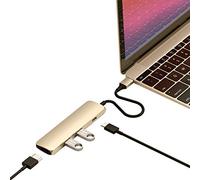 Satechi Adaptateur Multiport Fin Type-C Aluminium avec Port de Charge USB-C, 4K HDMI, USB 3.0 - Compatible avec 2020/2019 MacBook Pro, 2020/2019 MacBook et Plus Encore
