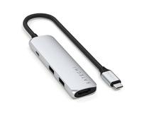 ST-P4SS - Adaptateur multiport USB-C 4-en-1 Slim Satechi 4K Silver
