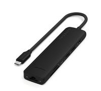 SATECHI Hub USB C 7 en 1 Slim Plus avec Ethernet, 100W, HDMI, Noir | Ethernet Gigabit, 4K@60Hz, 2x USB-A jusqu'à 10Gbps, SD/microSD, sortie 80W, pour MacBook Air/Pro/Neo, Windows & plus