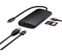 SATECHI Hub USB C 8 en 1 Multiport V2 avec HDMI 4K, Charge PD Jusqu¿à 115W, 3 Ports Données USB-A, Ethernet, Lecteurs Carte SD/MicroSD, pour Laptops, MacBook Pro/Air, iPad, iPhone et Windows ¿ Gris