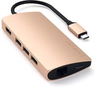 SATECHI Hub USB C 8 en 1 Multiport V2 avec HDMI 4K, Charge PD Jusqu¿à 115W, 3 Ports Données USB-A, Ethernet, Lecteurs Carte SD/MicroSD, pour Laptops, MacBook Pro/Air, iPad, iPhone et Windows ¿ Gris