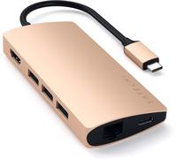 SATECHI Hub USB C 8 en 1 Multiport V2 avec HDMI 4K, Charge PD Jusqu¿à 115W, 3 Ports Données USB-A, Ethernet, Lecteurs Carte SD/MicroSD, pour Laptops, MacBook Pro/Air, iPad, iPhone et Windows ¿ Gris