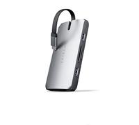 SATECHI Hub USB C 9 en 1, Adaptateur Multiport avec HDMI 4K, Ethernet, USB-A 3.0, Lecteurs SD/Micro SD, pour MacBook Pro/Air M2/M1, iPad Pro/Air M2/M1, Mac Mini M2, iMac M1 - Gris Sideral