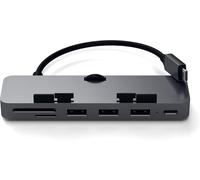 SATECHI Hub USB C À Pince pour iMac avec USB-C Données, 3X USB-A 3.0, Lecteurs Micro/SD pour Apple Studio Display et iMac M1 2021, 24 Pouces, Incompatible iMac 2020 et Modèles Antérieurs - Bleu