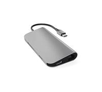 SATECHI Hub USB C Adaptateur Multiport en Aluminium, HDMI 4K @ 60Hz, Charge Pass-Through 49W, Ethernet, Lecteurs SD/MicroSD, 3X USB 3.0, pour MacBook Pro/Air, iPad, Mac Mini, iMac - Gris Sideral