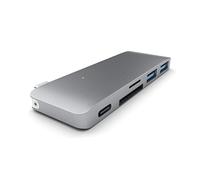 Satechi Hub USB-C vers USB 3.0 / Carte SD / USB-C - Gris Argent - ST-TCUPM