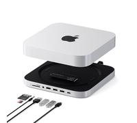 Satechi ST-GMMSHS Station d'accueil USB 3.2 Gen 2 Type-C Blanc - 2x USB-A 3.2 Gen 1, 1x USB-A & 1x USB-C 3.2 Gen 2, Lecteur Cartes SD/MicroSD, Sortie Casque, NVMe, Compatible Apple M2/M1/Mac Studio
