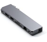 SATECHI Hub USB C Pro Max, Adaptateur 8 en 1 avec USB4 à 40Gbps, Chargement 96W, HDMI 4K 60Hz, USB-C/USB-A à 5Gbps, SD/MicroSD, Ethernet, Jack Audio, pour MacBook Pro/Air M1 M2 M3 M4 ¿ Gris Sideral