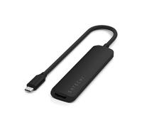 Satechi Hub USB-C ST-P4SK : USB 3.2 Gen 2, HDMI 4K 60Hz, 2x USB-A, 1x USB-C, Power Delivery 100W, 10 Gbit/s, Aluminium Noir, Compatible macOS/Windows/ChromeOS/iOS