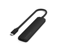 Satechi Hub USB-C Slim Multiport 6-en-1 4K Power Delivery 100W Noir