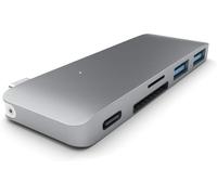 SATECHI Hub USBC Combo 5 en 1, Adaptateur Multiport 2 Ports USB-A 3.0, Lecteurs Micro/SD, Dongle en Aluminium pour MacBook, PC Windows et Autres Appareils USB-C ¿ Gris Sideral