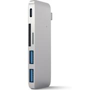 SATECHI Hub USBC Combo 5 en 1, Adaptateur Multiport 2 Ports USB-A 3.0, Lecteurs Micro/SD, Dongle en Aluminium pour MacBook, PC Windows et Autres Appareils USB-C ¿ Gris Sideral