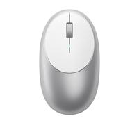 Satechi Souris sans fil M1 en aluminium – Rechargeable USB-C, 1200 DPI, Bluetooth – Argent