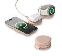 SATECHI OntheGo 3 en 1 Chargeur Induction Qi2 15W, Rose Désert