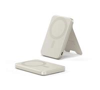 Satechi Batterie externe OntheGo™ MagSafe 5000mAh – Support pliable, Qi2 15W – Beige