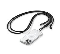 Satechi OntheGo™ Cordon Téléphone Portable USB-C, Charge Rapide 60W, Données 480Mbps, Chaîne Téléphone Ajustable 1,5 m avec Câble Tressé pour iPhone 17 16 15, Android, Galaxy et plus - Noir